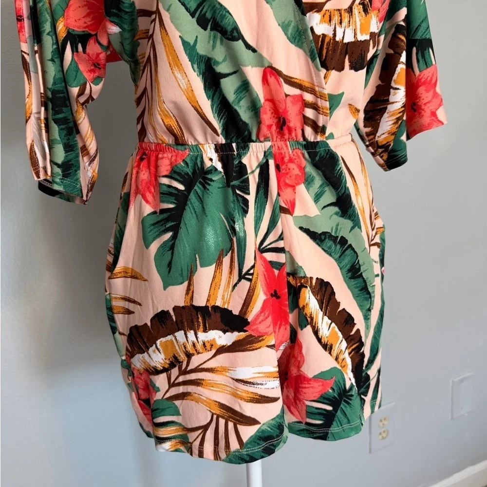 VENUS Pink and Green Floral Romper